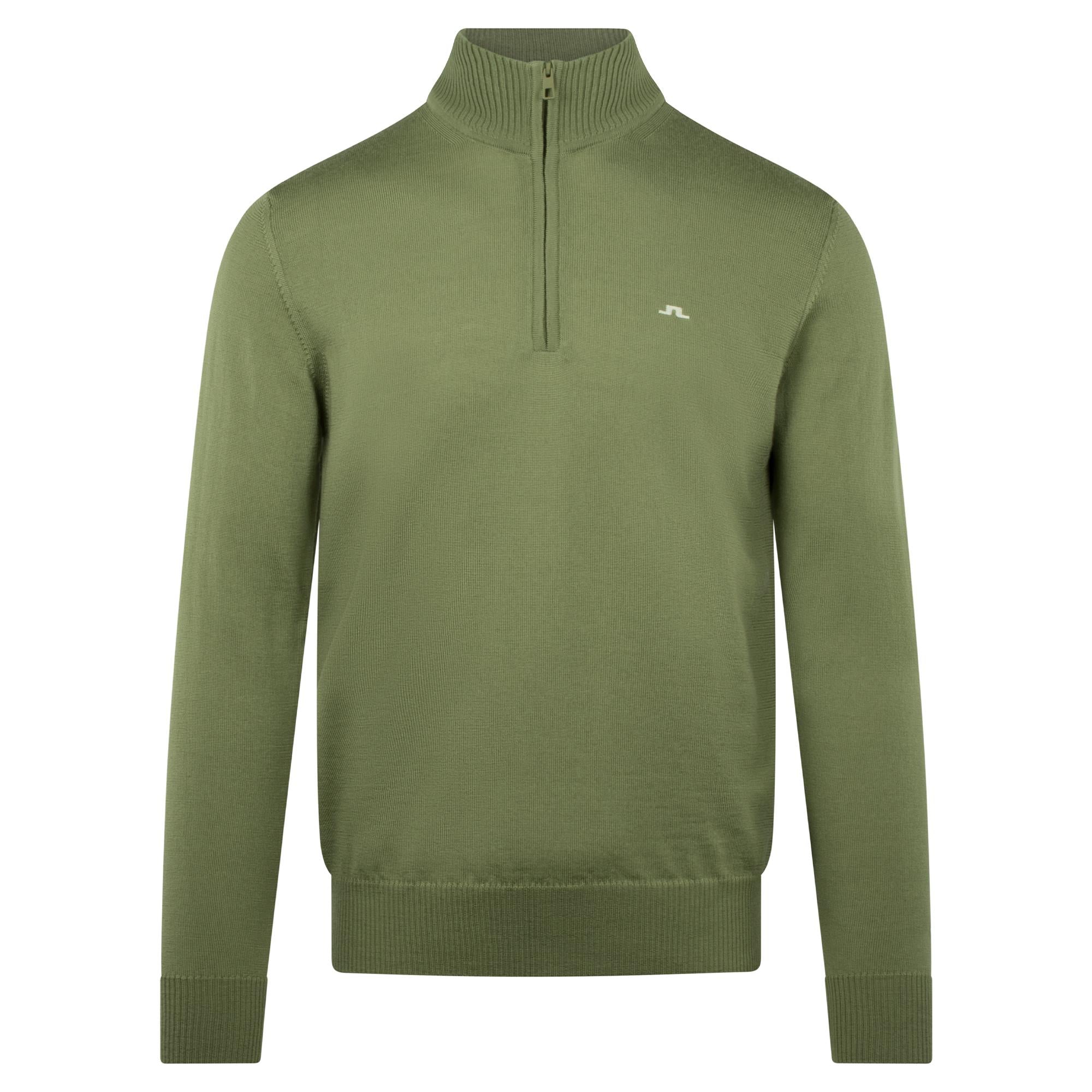 J Lindeberg Kian Tour Merino Mens Sweater Oil Green